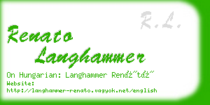 renato langhammer business card